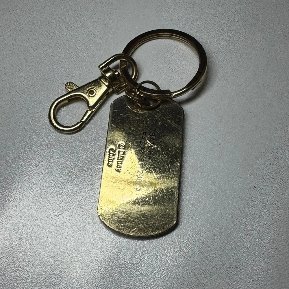 Disney The Lion King Gold‎ Keychain Metal Dog Tag Keychain Clip